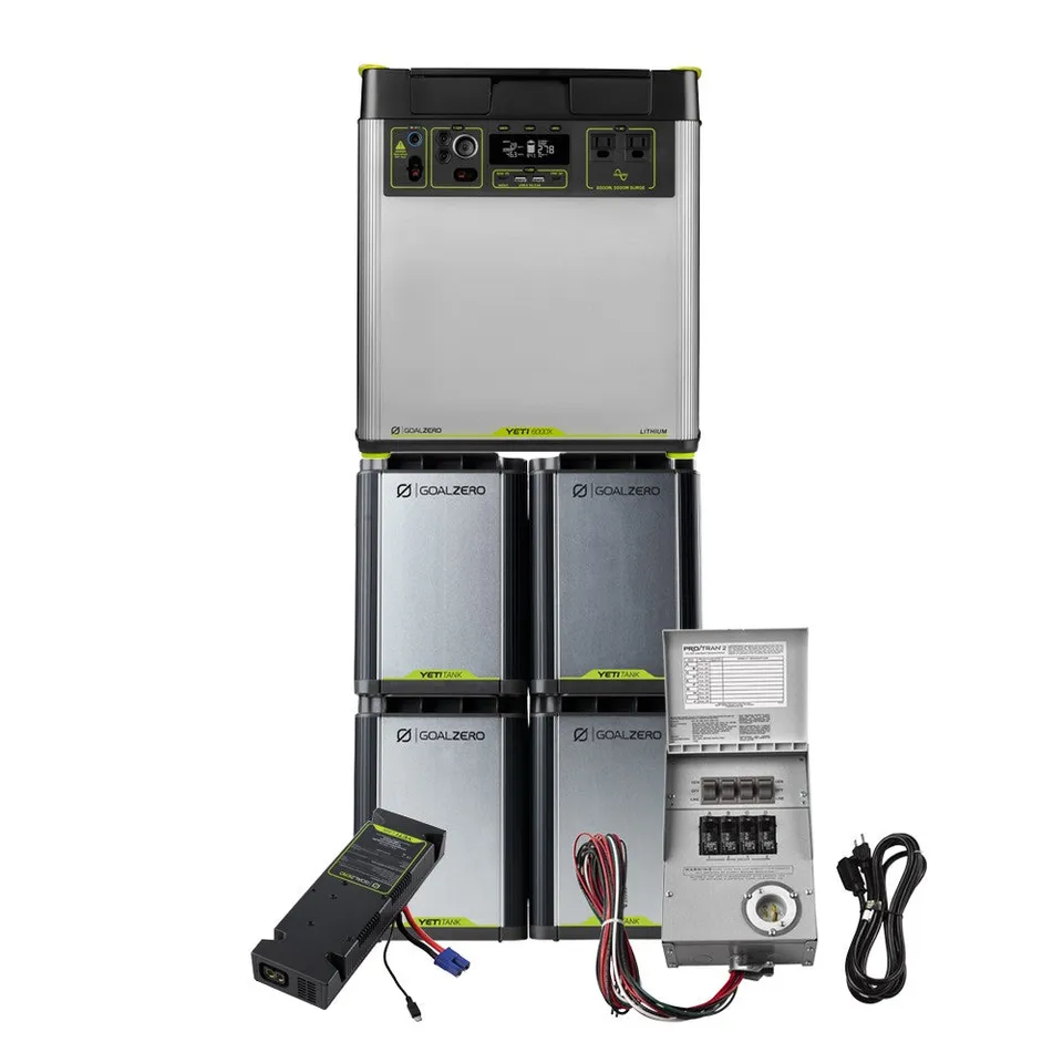 GoalZero Yeti 6000X sistema accumulo 10800Wh 4 batterie