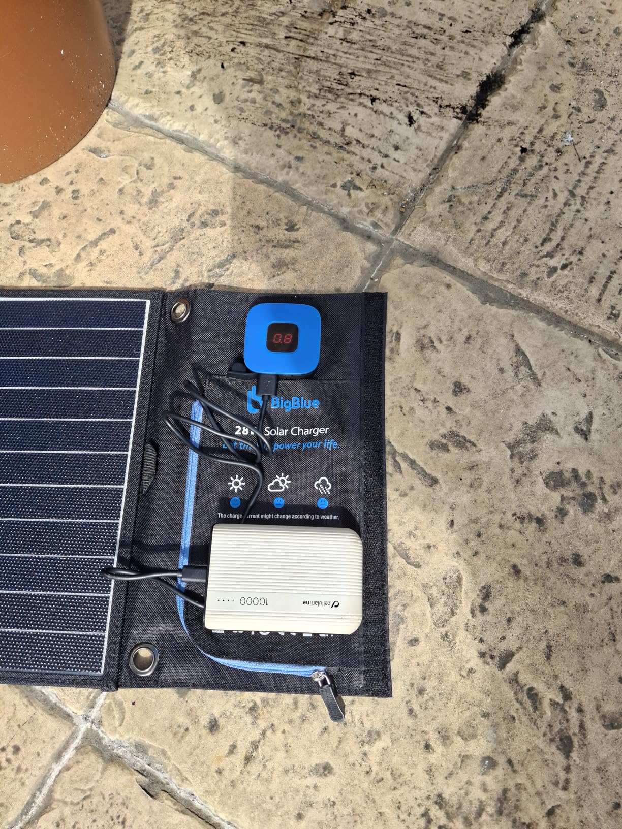 BigBlue 28W Pannello Solare Portatile USB Ricarica Diretta