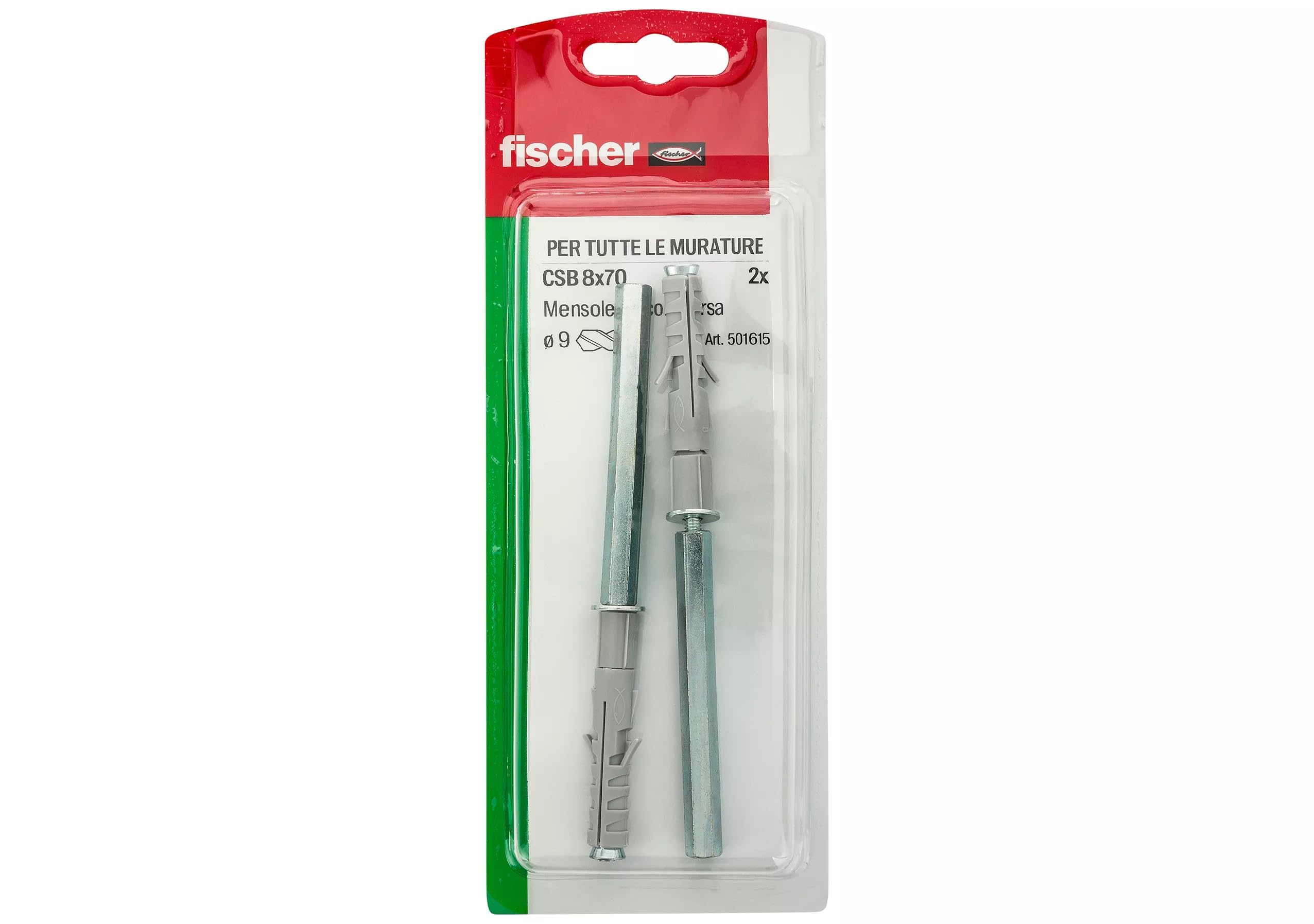Fischer CSB 8x70 K reggimensola scomparsa 2 pz