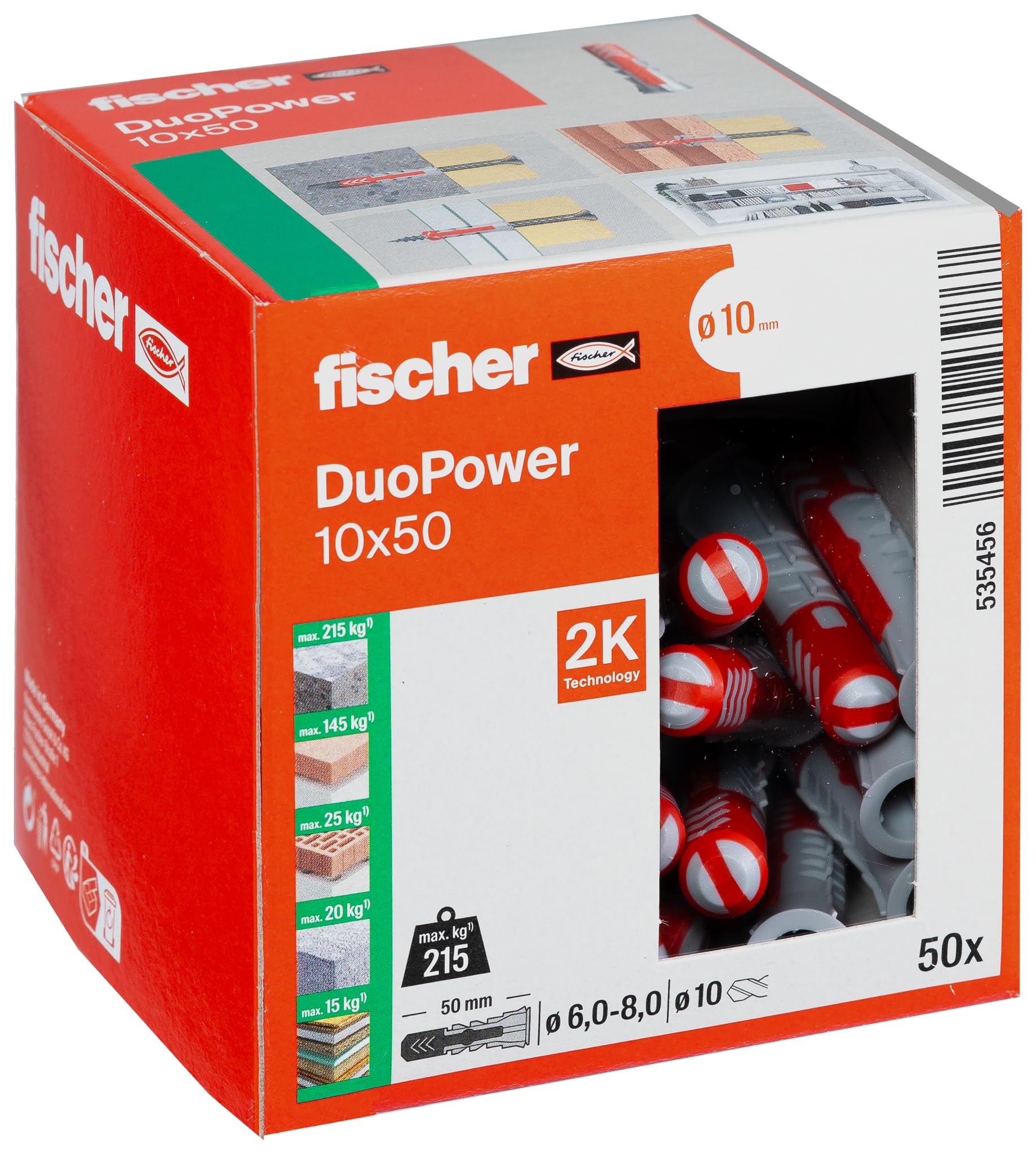 Fischer Duopower 6x30 tasselli 100 pz multimateriale