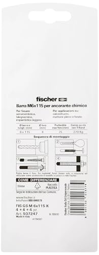 Fischer FIS GS Barre Filettate M6x110 4 Pz ancorante chimico