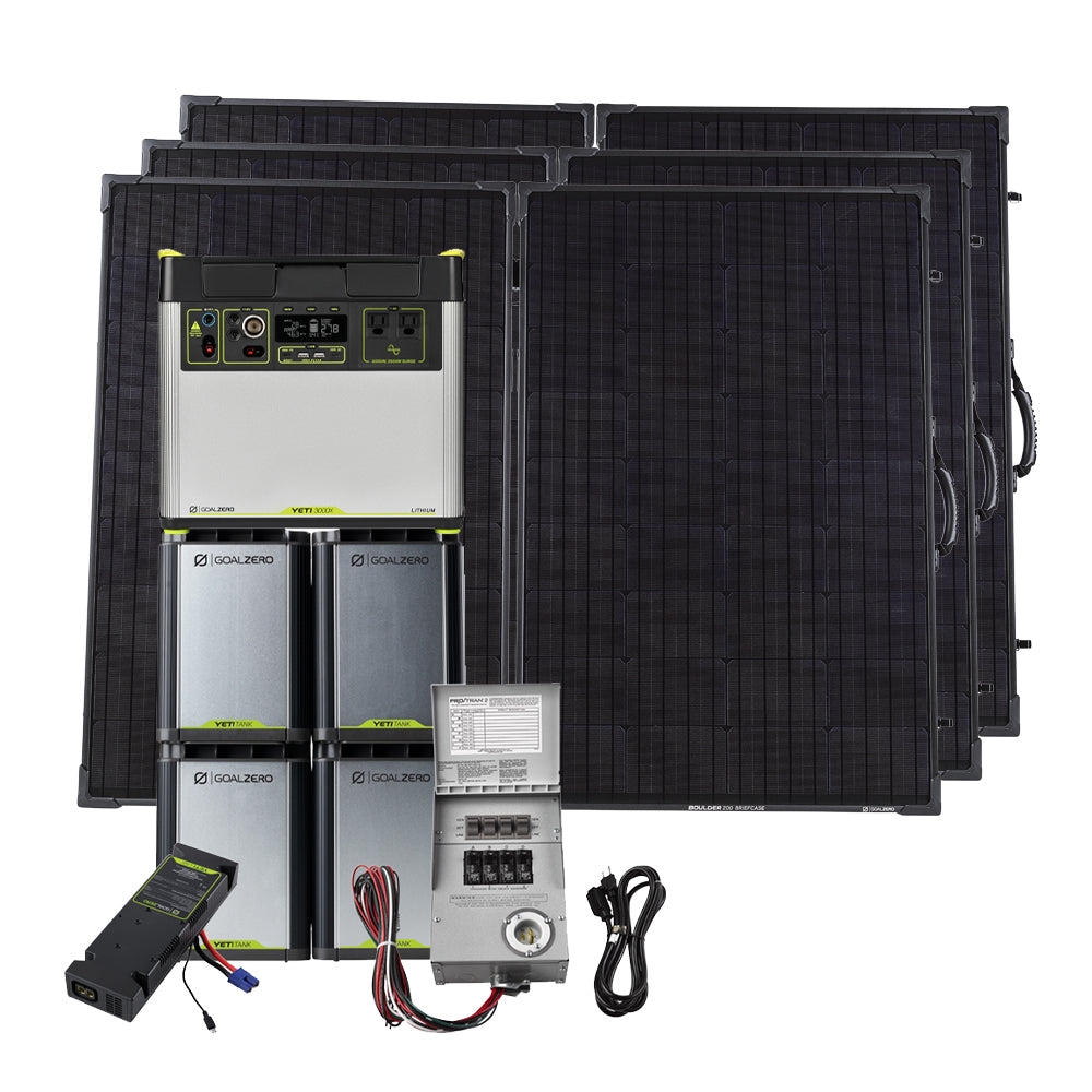 GoalZero Yeti 3000X generatore solare 7800Wh 3 pannelli