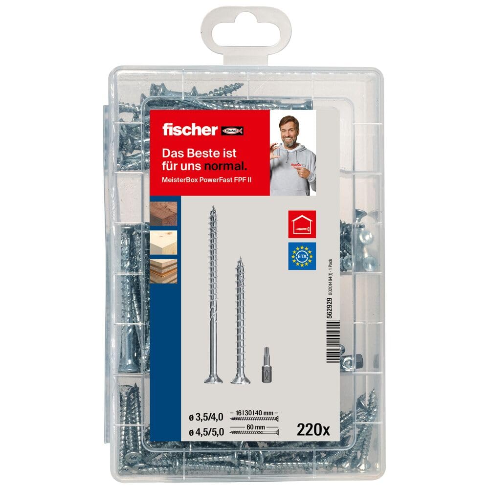 Fischer ProfiBox Viti Legno Torx 110 Pezzi Filetto Totale