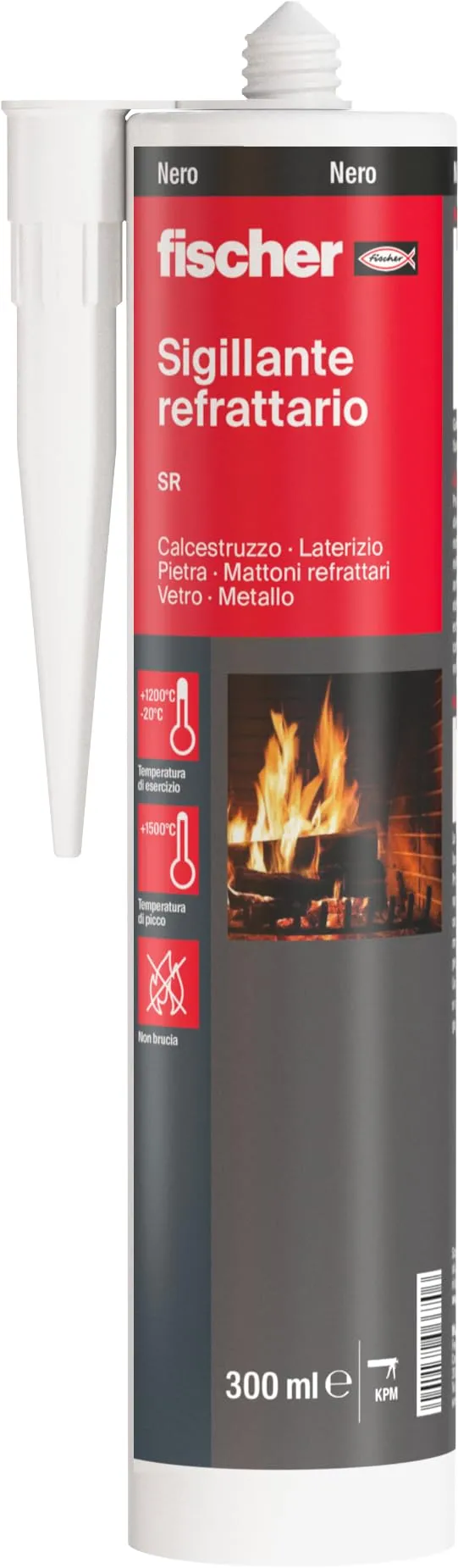 Fischer SR Sigillante Refrattario Nero 300 ml 1200°C