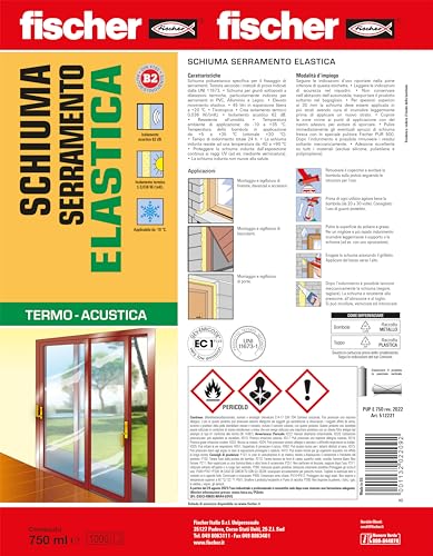 Fischer PUP E 750 schiuma poliuretanica 750 ml per serramenti