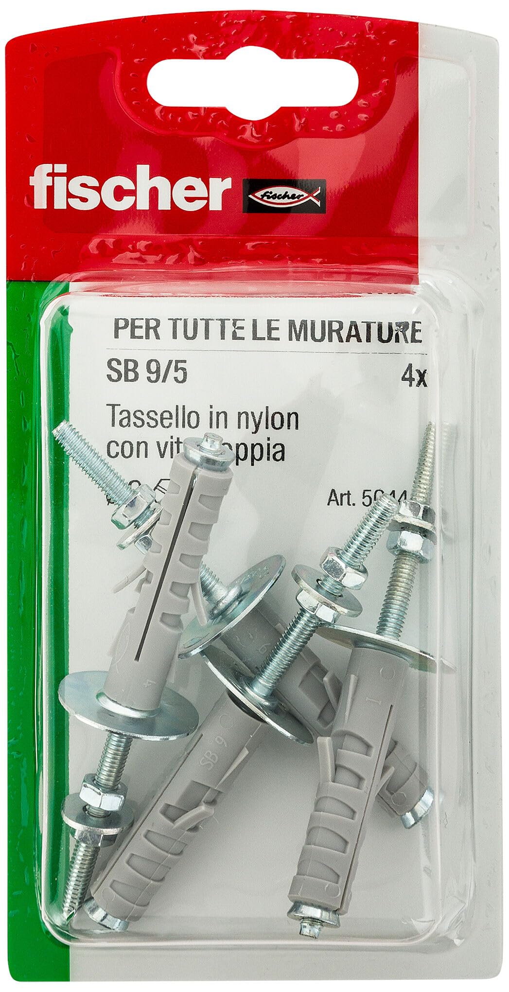 Fischer SB 9 tasselli occhiolo chiuso 20 pezzi cemento