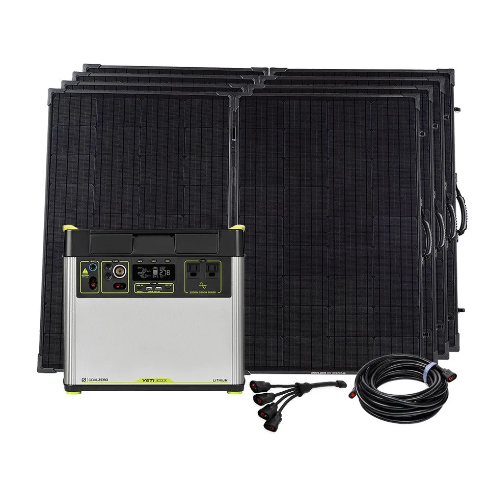 Goal Zero Yeti 3000X generatore solare con 4 Boulder 200 3032Wh