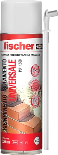 Fischer PU 1K schiuma poliuretanica 500 ml per porte e finestre