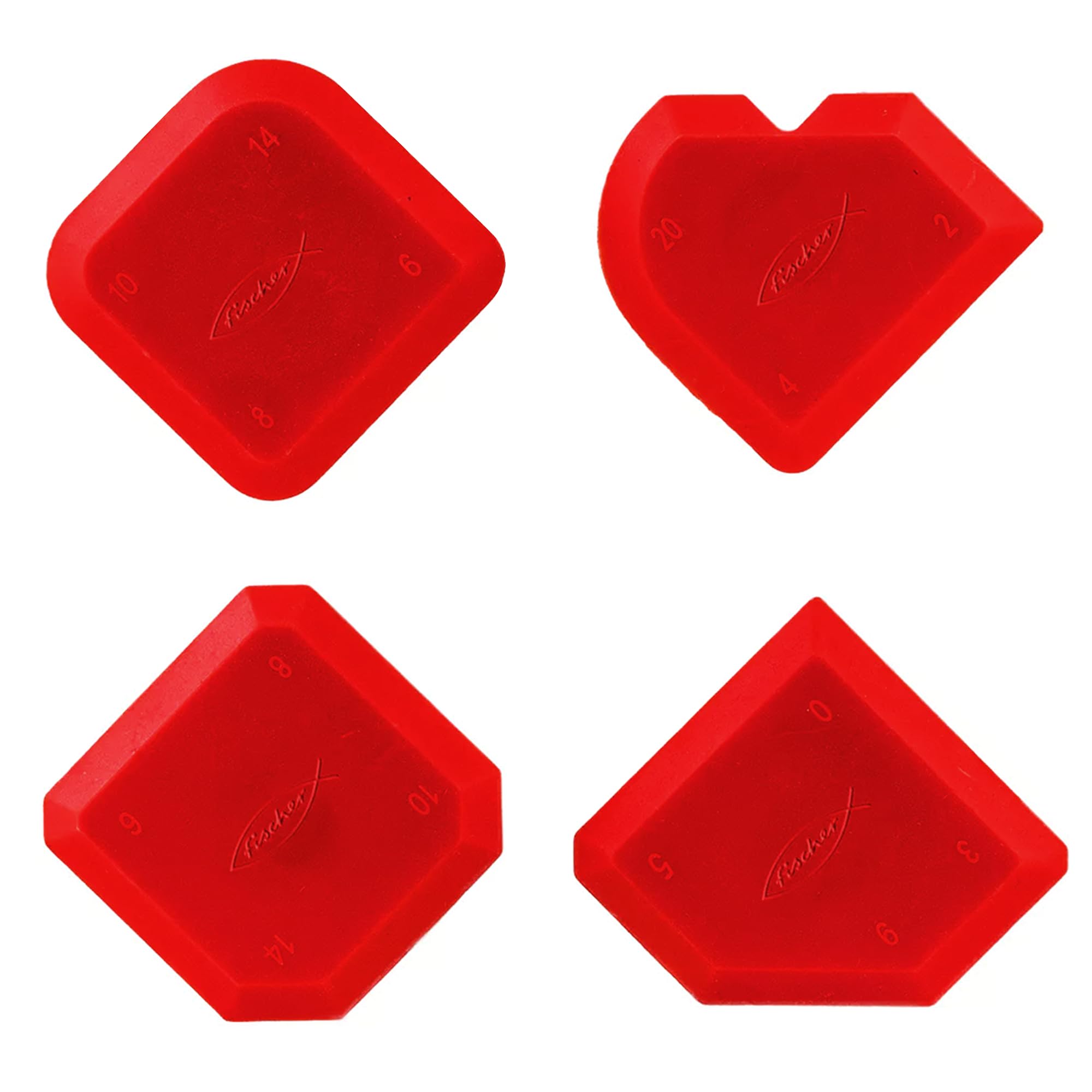 Fischer Set spatole silicone 4 pezzi fughe precise