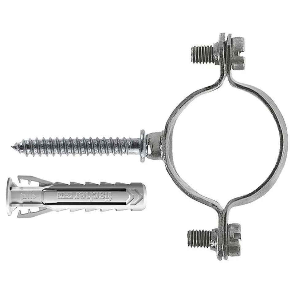 Fischer CZV Collarino Zincato Tubo 10 mm 10 Pezzi