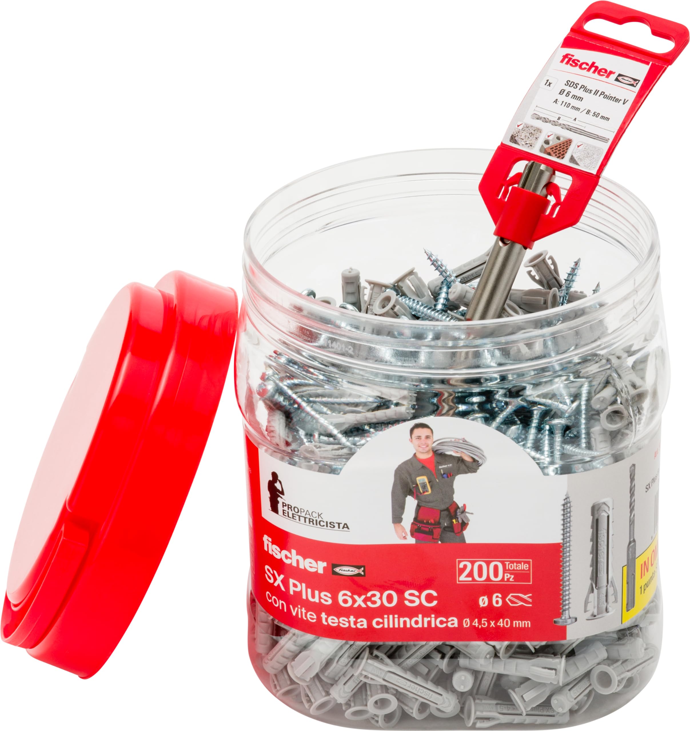 fischer Propack SX Plus 8 S tasselli 8 mm muro