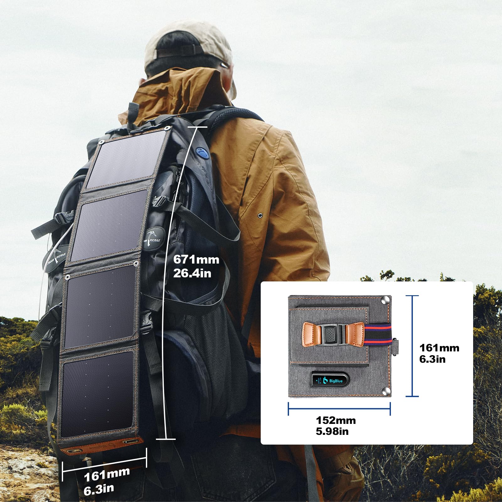 BigBlue Mini 14W pannello solare portatile USB impermeabile