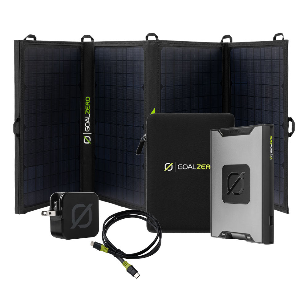 Goal Zero Sherpa 100AC kit solare + Nomad 50 da 94,7Wh