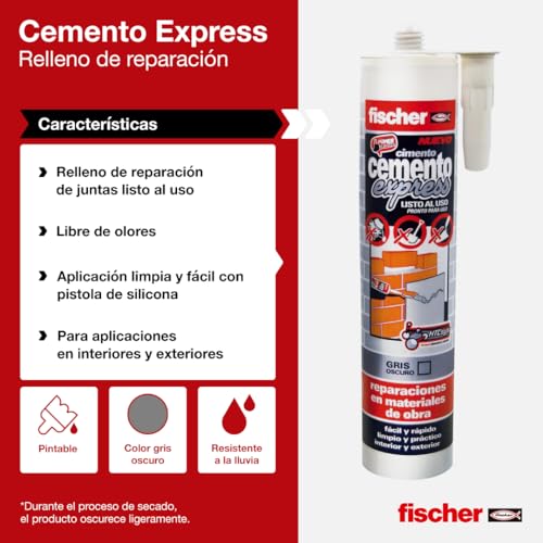 Fischer Cemento Express sigillante grigio scuro 310 ml