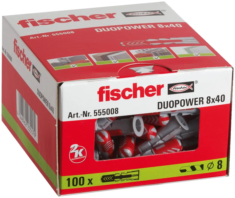 Fischer DuoPower 8x40 tasselli universali 100 pezzi