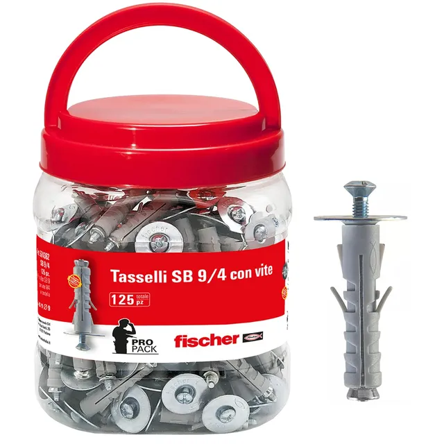 Fischer SB 9/4 Tasselli Barattolo 125 pz per Cemento