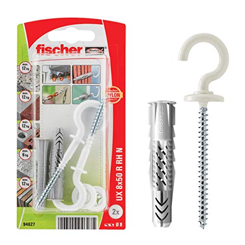 Fischer UX 8x50 tasselli con ganci tondi 2 pezzi