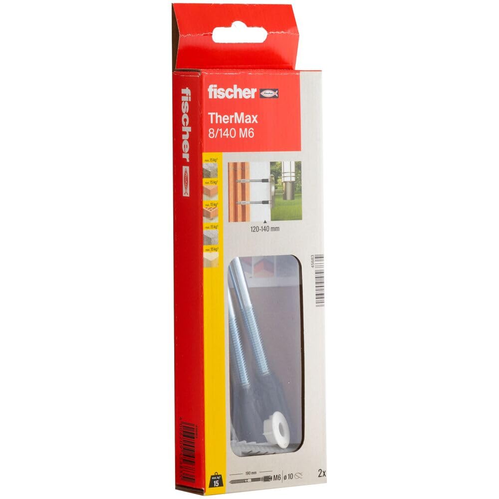 Fischer Thermax 10/140 M6 Tasselli Cappotto 140 mm 20 Pezzi