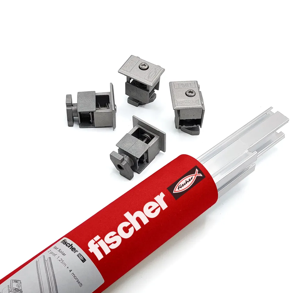 Fischer Solar Light kit fissaggio pannelli 2 profili 1,25 m PMU