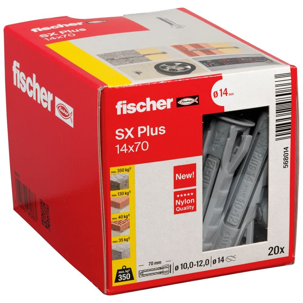 Fischer SX Plus 568014 tassello 14x70 mm 20 pezzi nylon
