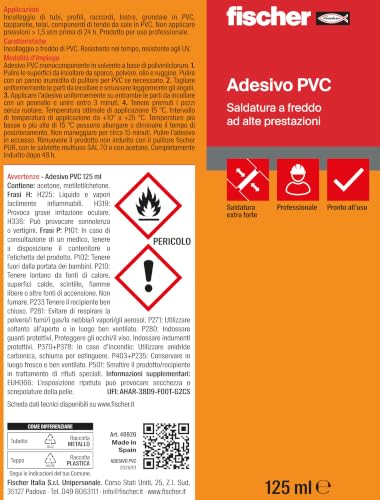 Fischer PVC-125 46926 adesivo saldatura a freddo 125 ml