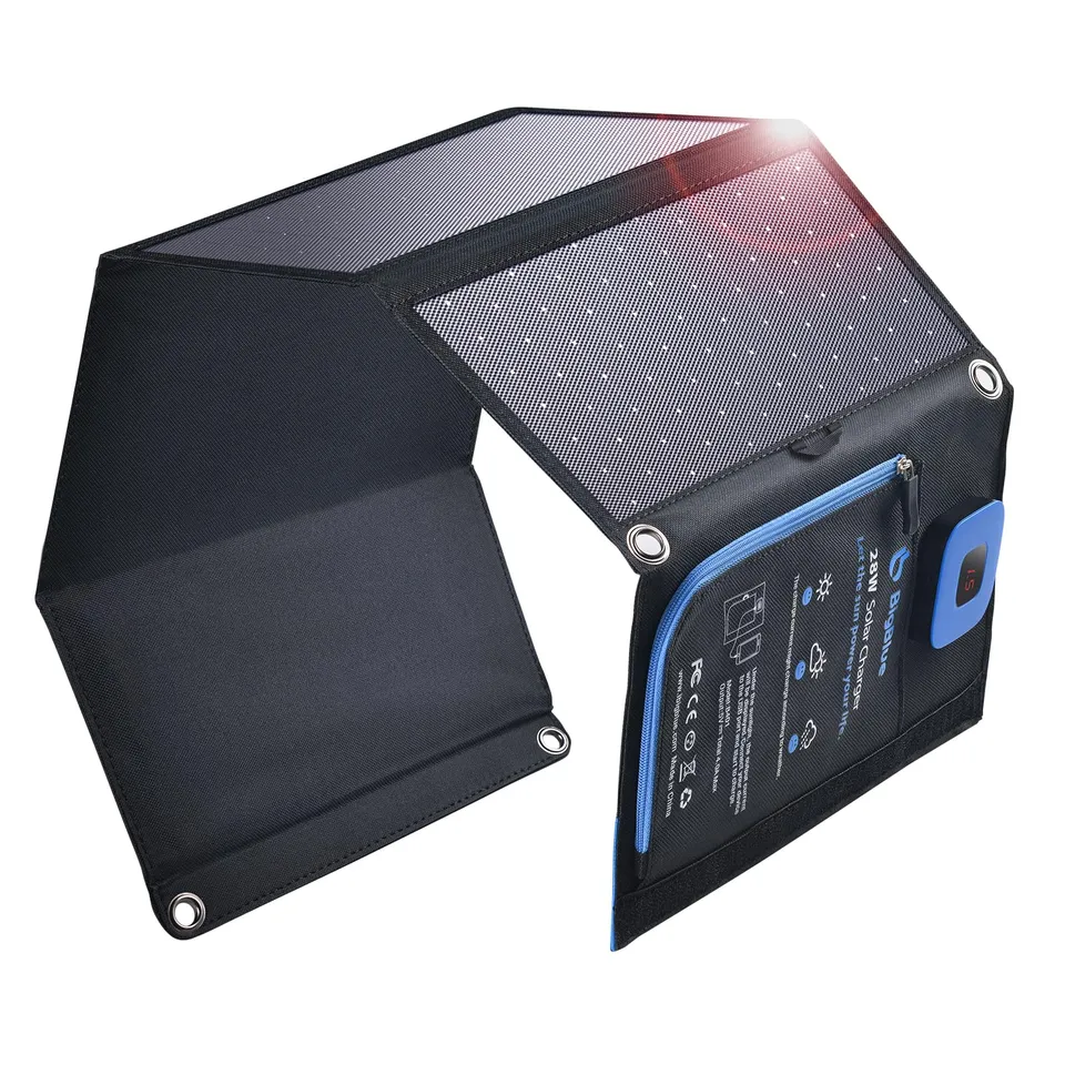 BigBlue 28W Pannello Solare Portatile USB Ricarica Diretta