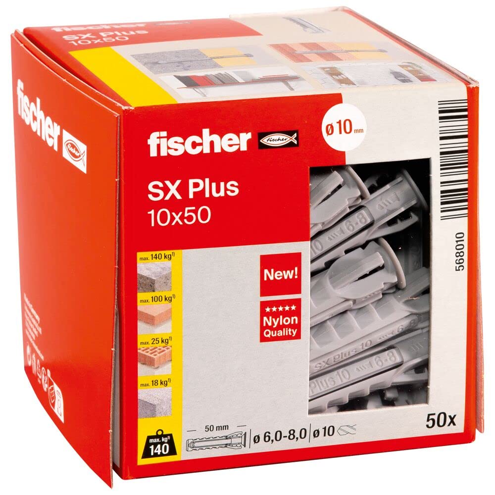 Fischer SX Plus 568014 tassello 14x70 mm 20 pezzi nylon