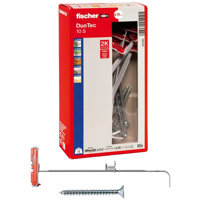 Fischer DuoTec 10 tasselli cartongesso con vite 10 pz