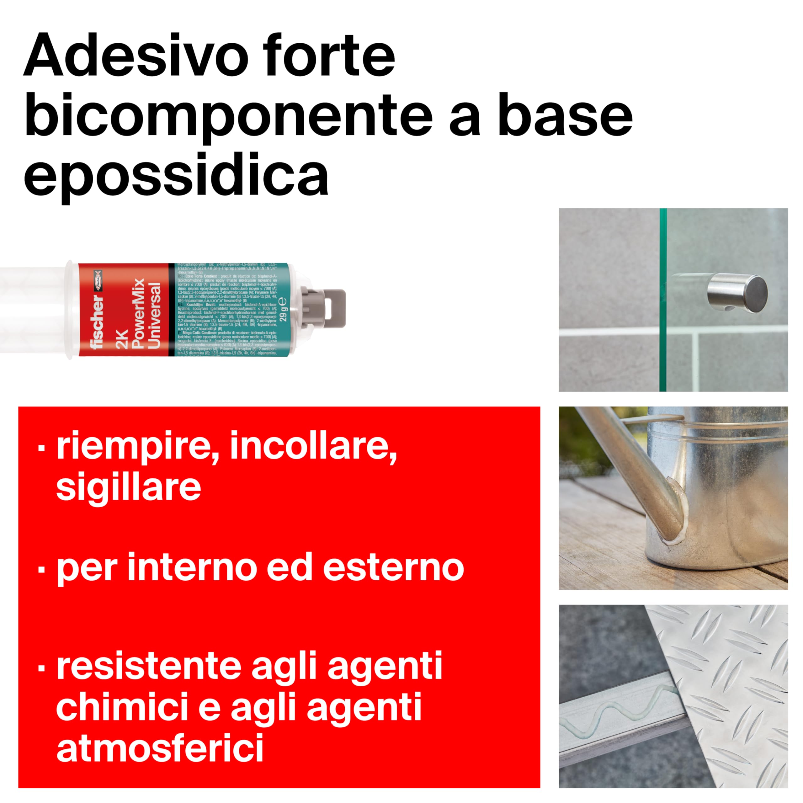 Fischer PowerMix NTJH colla epossidica 2x25 ml 2 pezzi