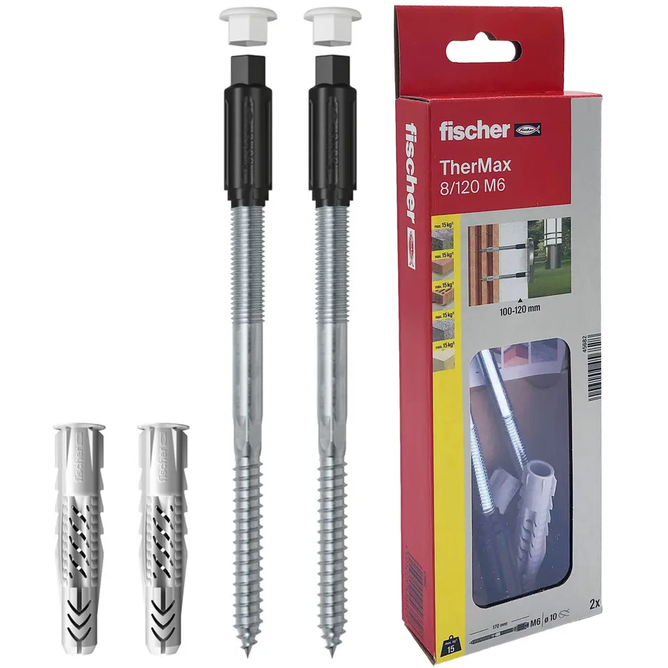 Fischer Thermax 8/120 M6 Tassello Cappotto 2 Pz max 120 mm