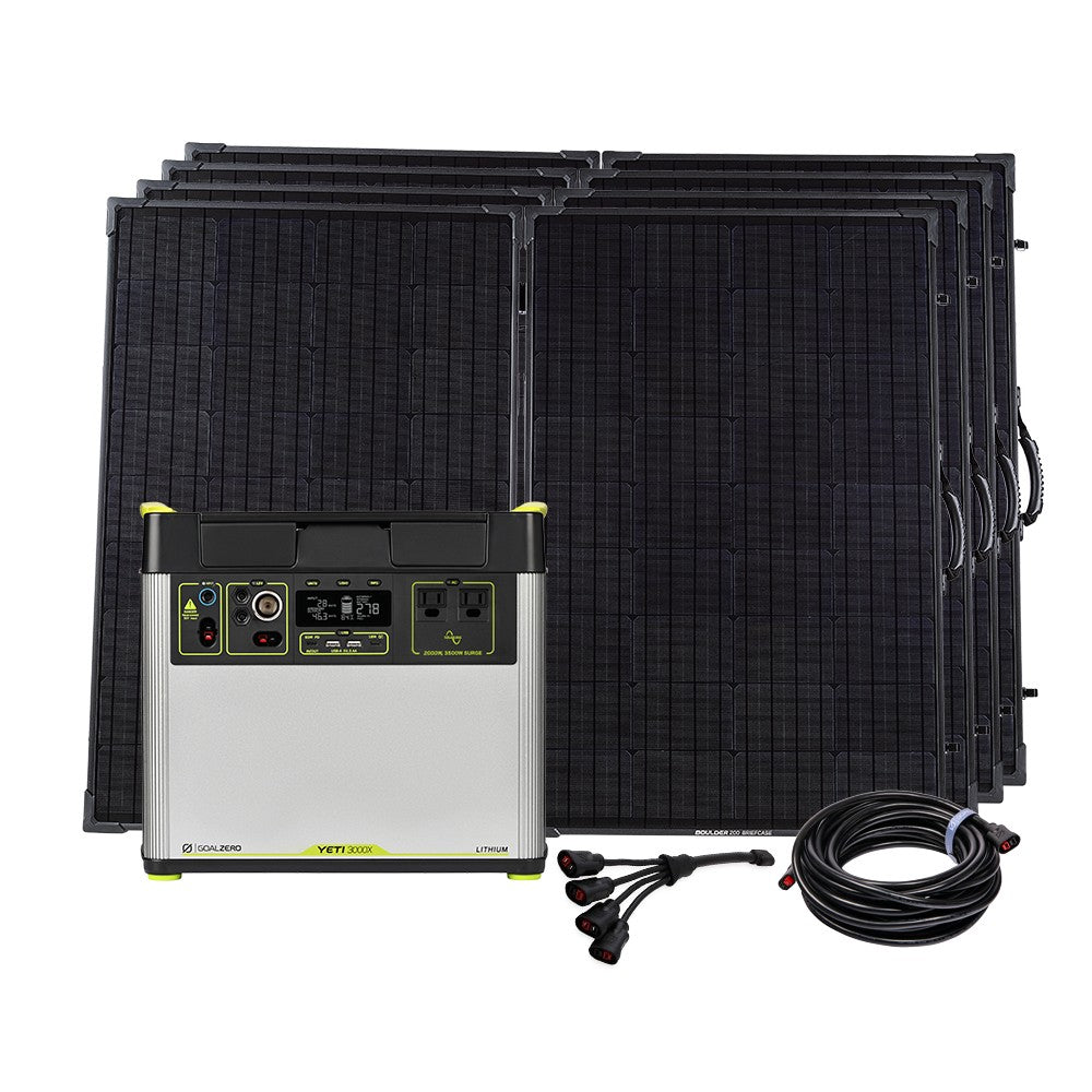 Goal Zero Yeti 3000X generatore solare con 4 Boulder 200 3032Wh