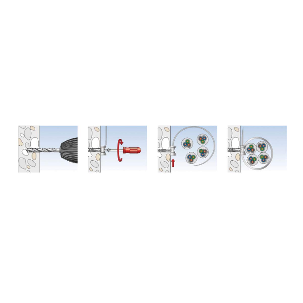 Fischer FF Fascette Tubi Cavi 8-32 mm 80 Pezzi Nylon