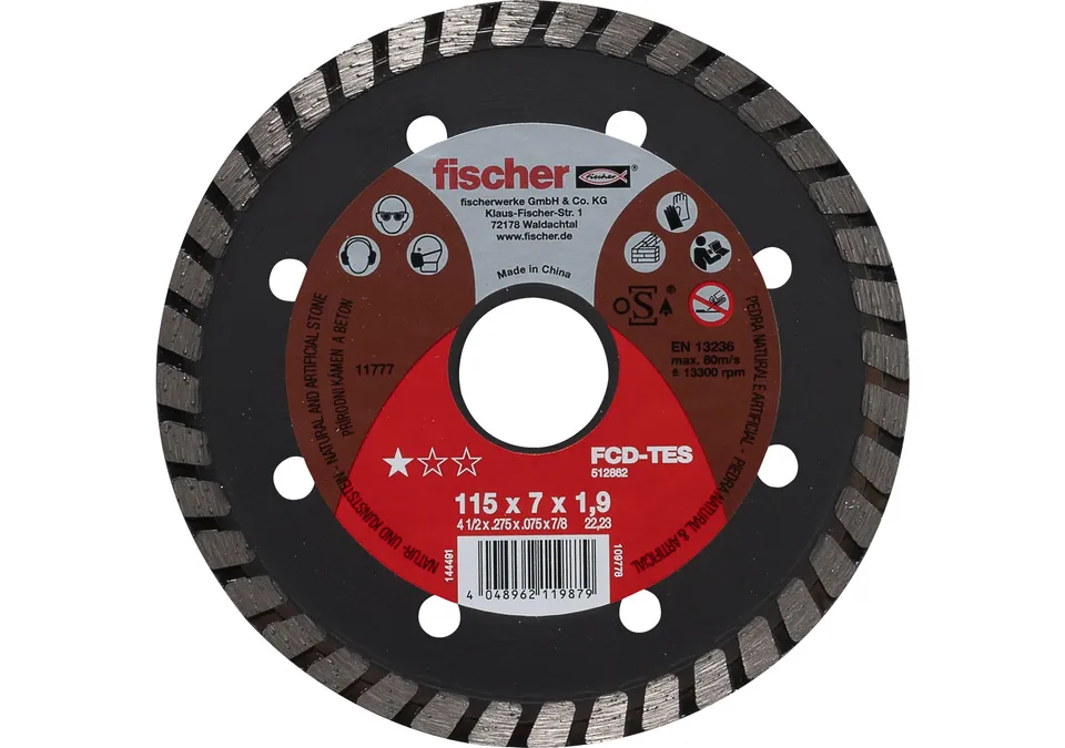 Fischer FCD-TES 115x1,9 disco diamantato turbo 1 pz