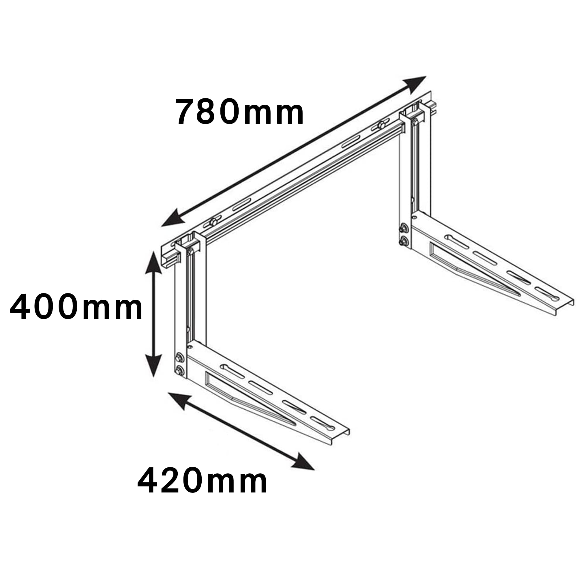 Fischer KLIMA KLIK 420 staffe climatizzatore 42 cm antivibranti