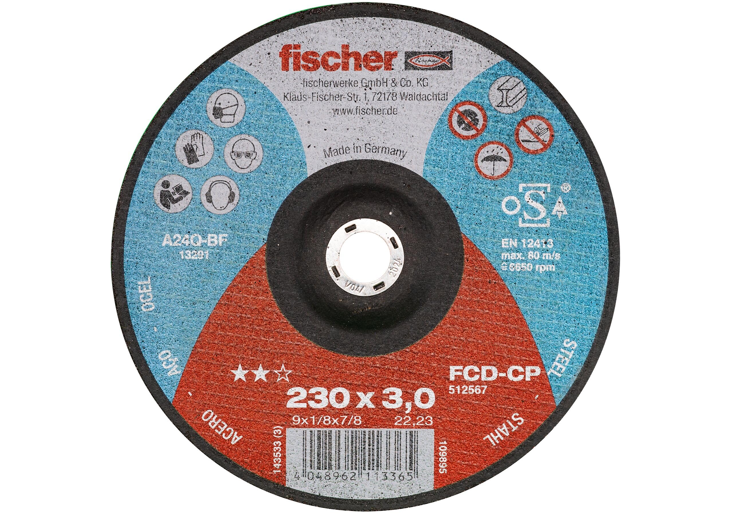 Fischer FCD-CP 230x3,0 Carbon disco taglio metallo 1 pz