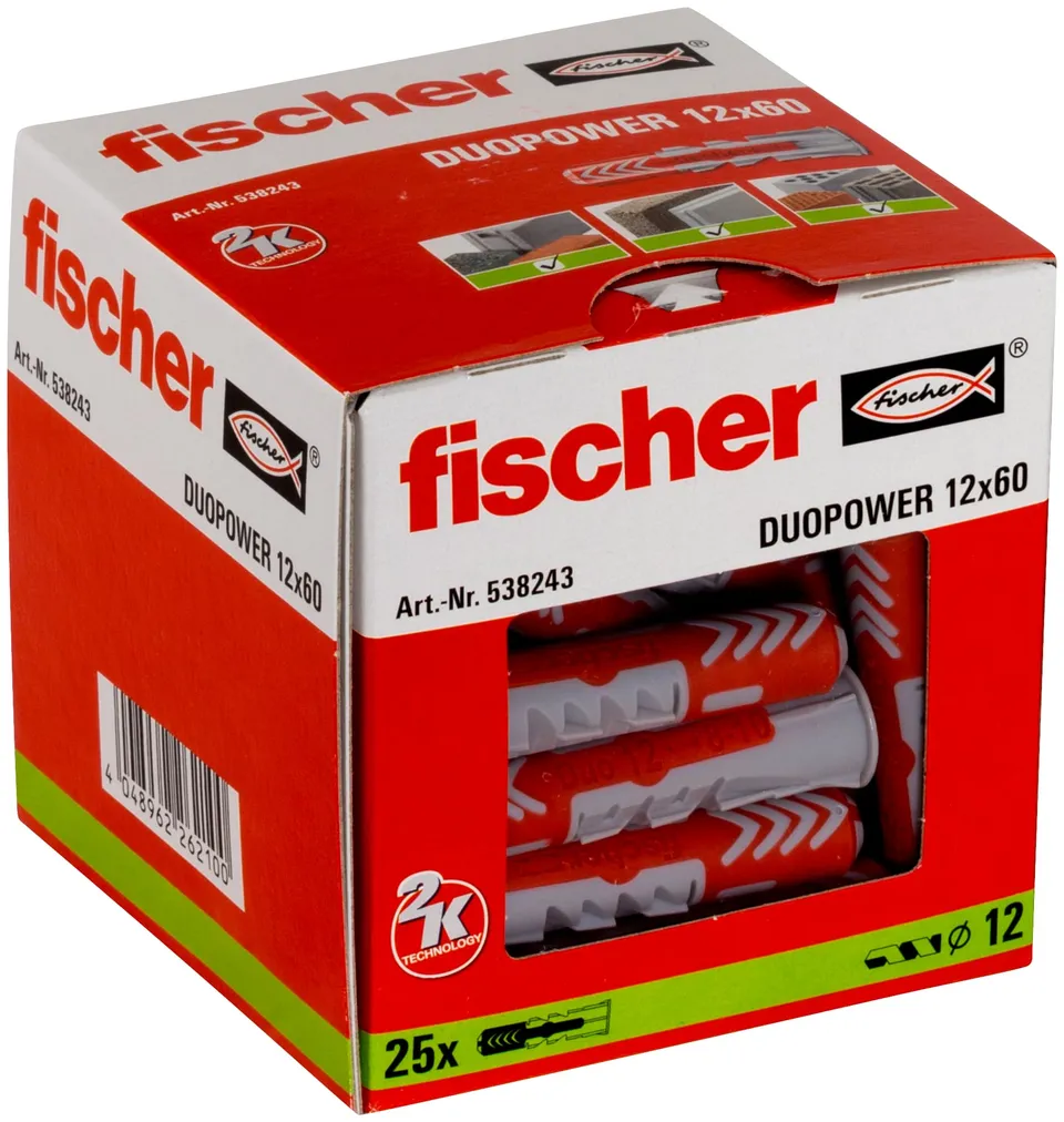 fischer DuoPower 12x60 tasselli universali 25 pezzi