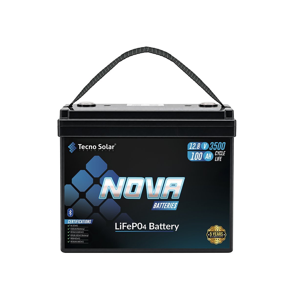 Nova 1.2 batteria litio LiFePO4 12,8V 100Ah 1,28kWh