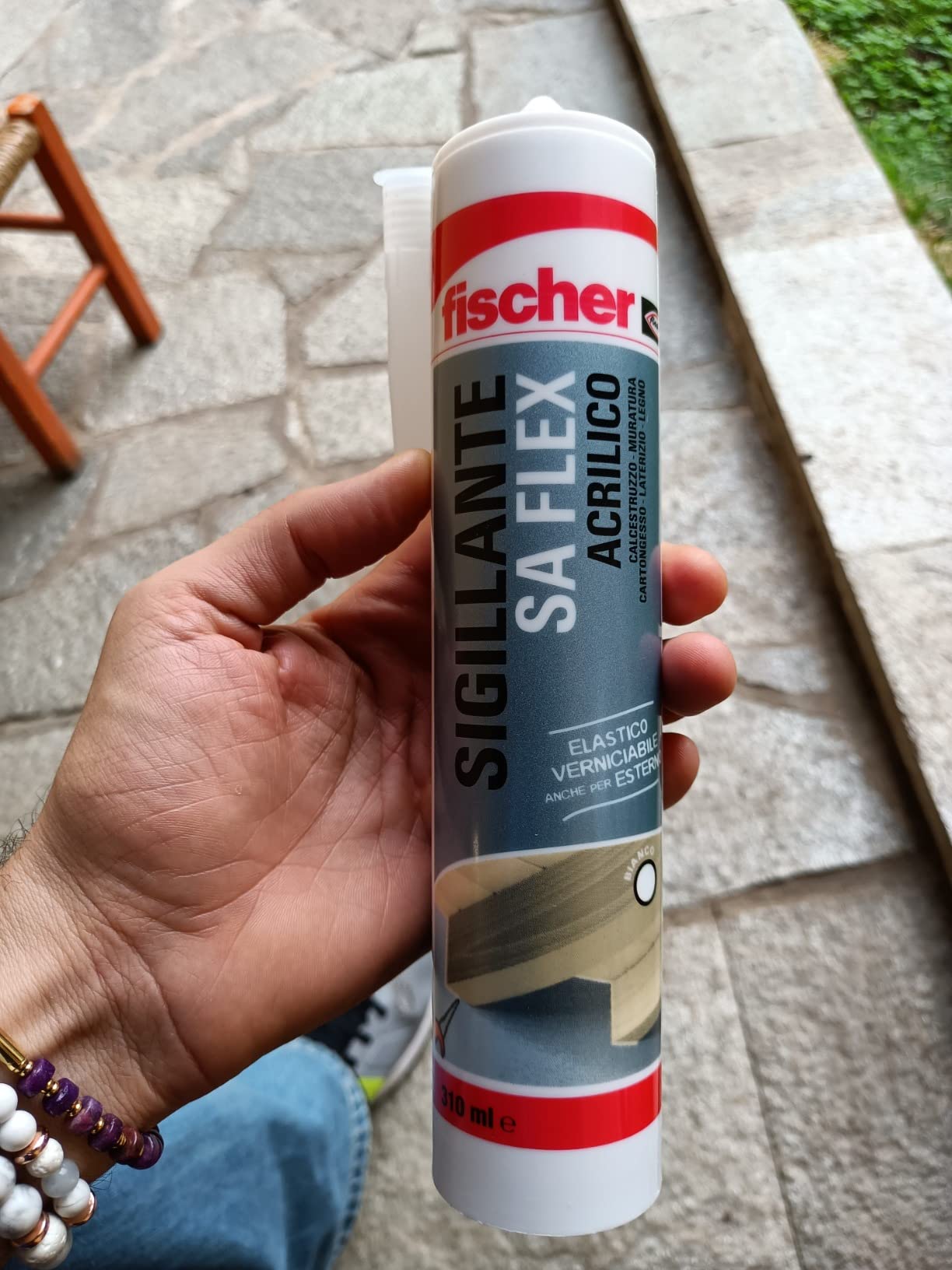 Fischer SA Flex Bianco Sigillante Acrilico 310 ml Verniciabile