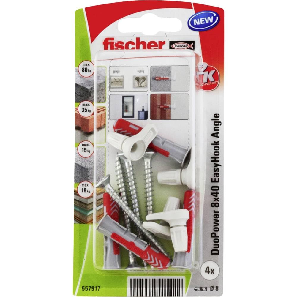 Fischer EasyHook Round Ganci Tondi 6 Pezzi con Tasselli