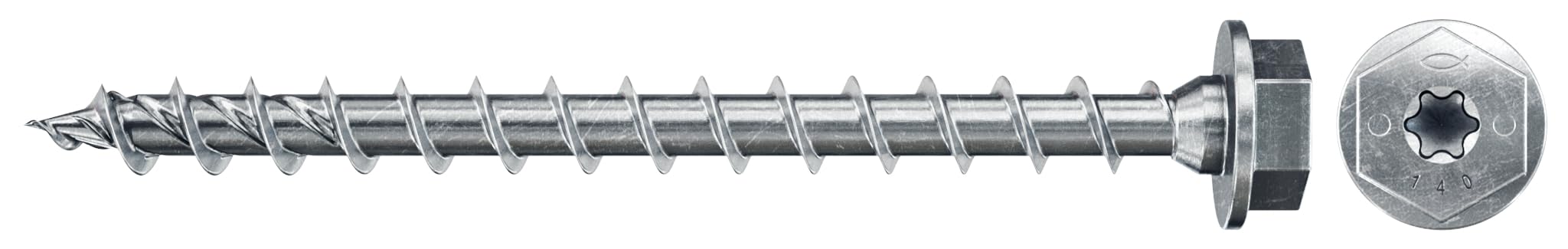 Fischer PowerFast FPF II 8,0x80 Viti Legno 50 Pz testa larga