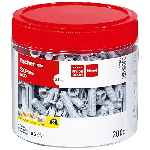 Fischer SX Plus 6x30 Tasselli Espansione 200 pz per Cemento