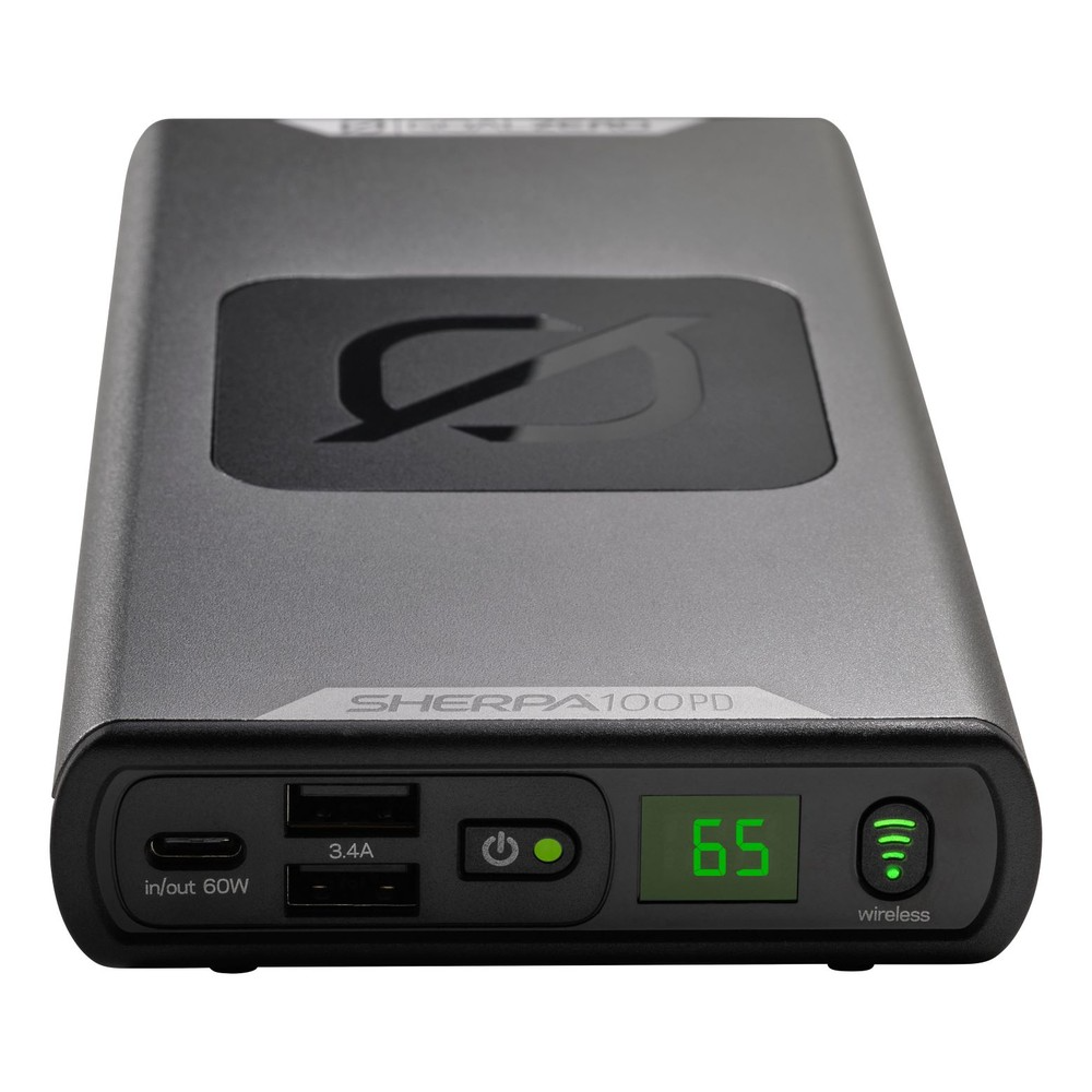 GoalZero Sherpa 100PD power bank kit con caricatore 65W USB-C