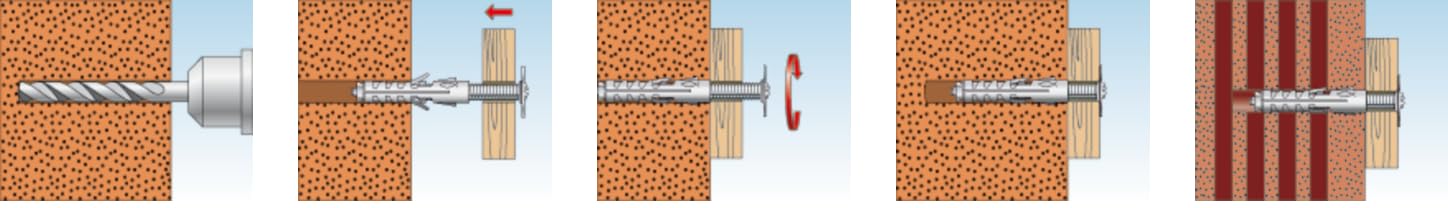 Fischer SB 9 tasselli con vite M4 100 pezzi