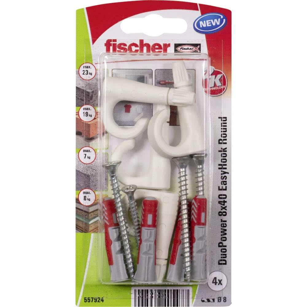 Fischer EasyHook Round Ganci Tondi 6 Pezzi con Tasselli