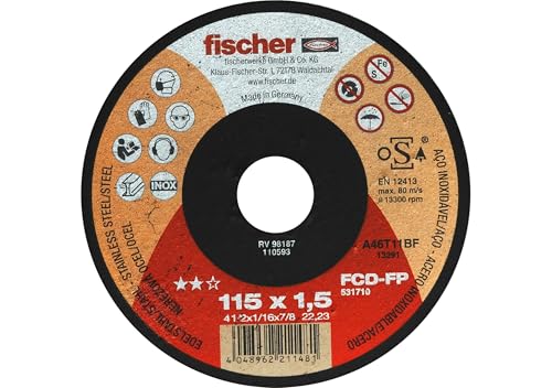 Fischer FCD-FP 115x1,5 INOX disco taglio 115 mm