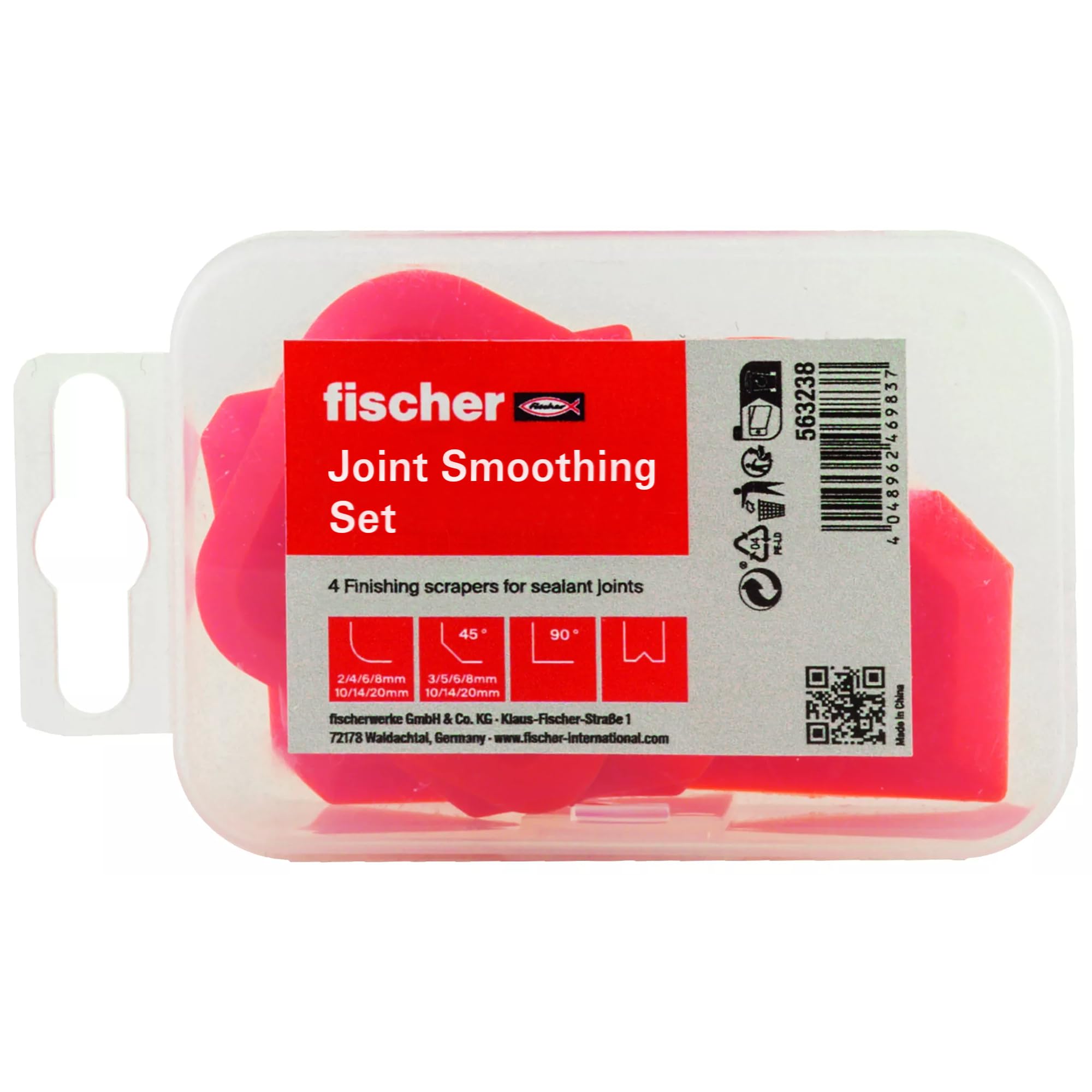 Fischer Set spatole silicone 4 pezzi fughe precise