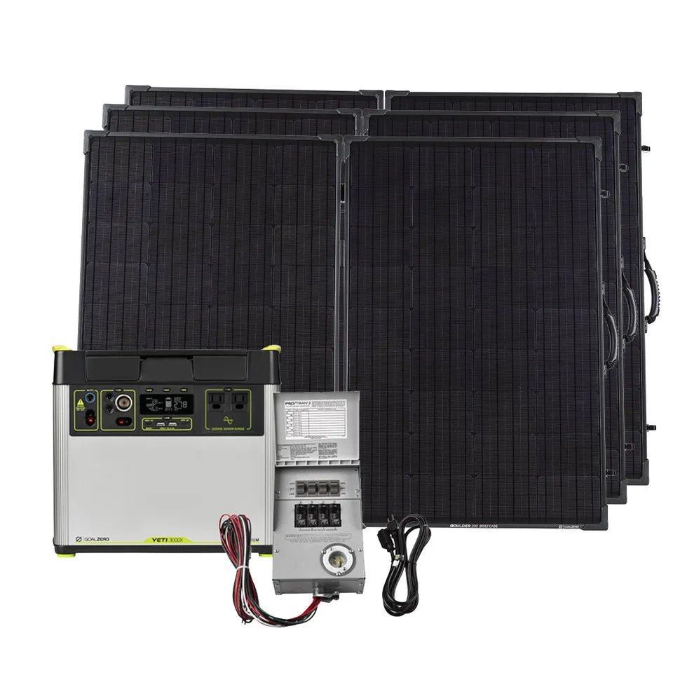 GoalZero Yeti 3000X generatore solare 3032Wh con 3 pannelli