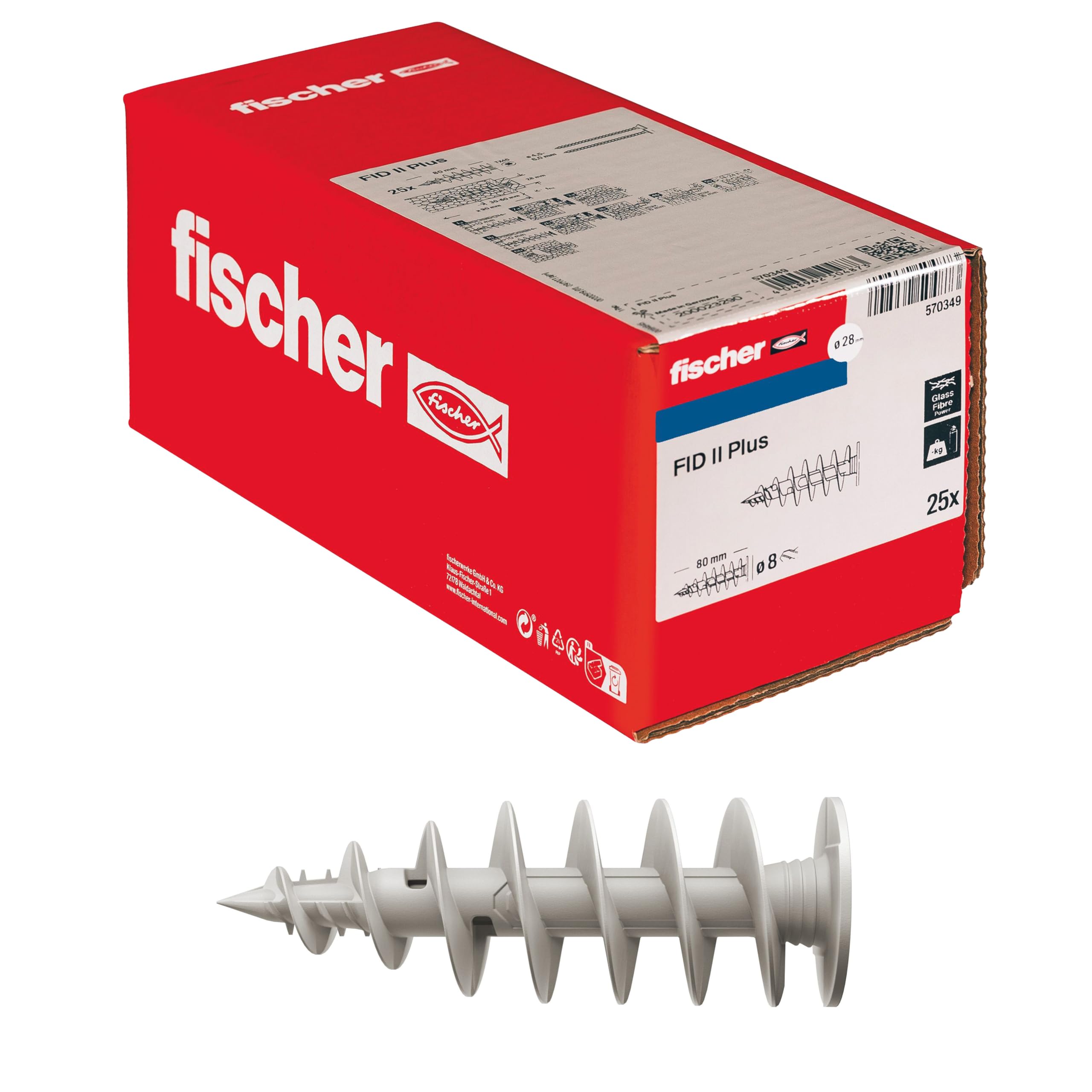 Fischer FID II 50mm Tassello per Cappotto Isolante 50 Pz