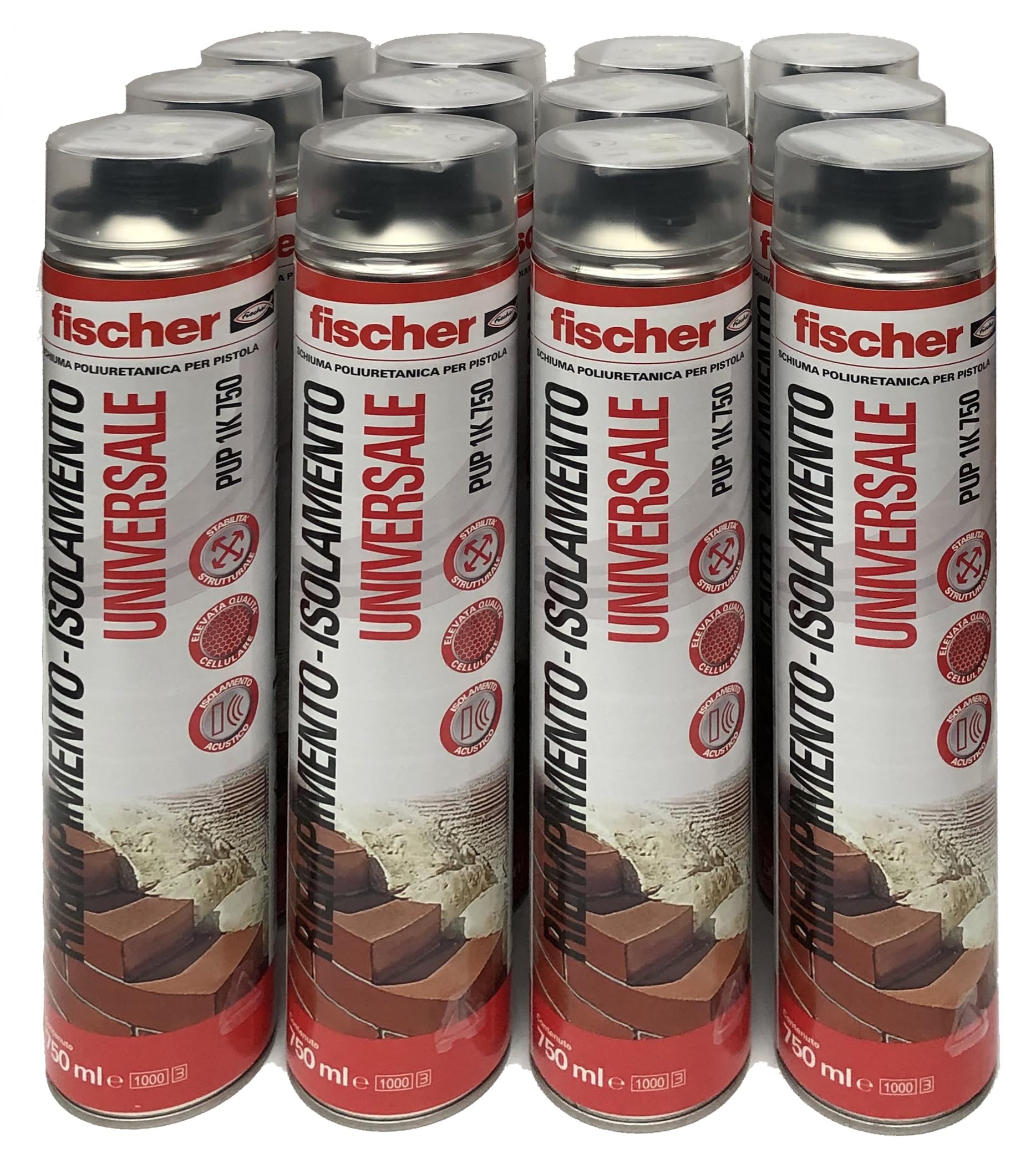 Fischer PU 1K 750 M schiuma poliuretanica manuale 1 pezzo multiuso