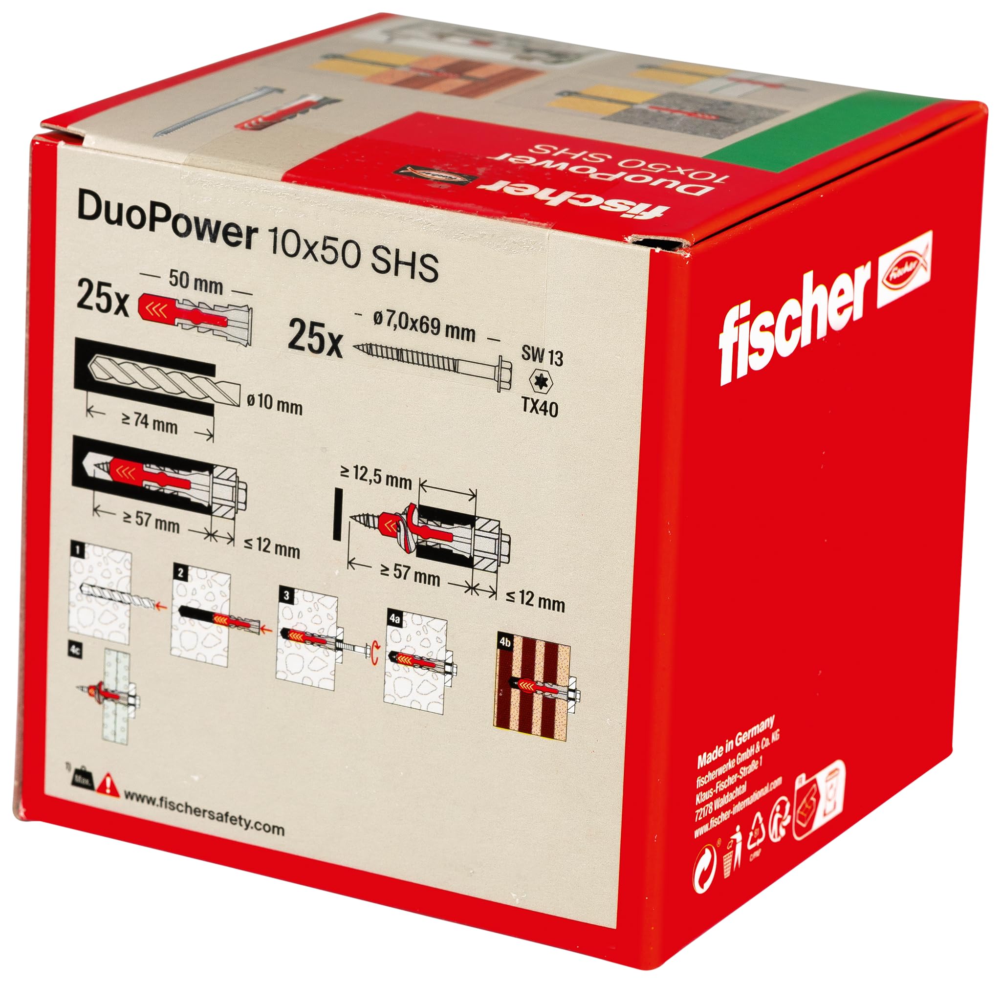 Fischer Solar DuoPower tassello universale 10x50 esagonale 25pz